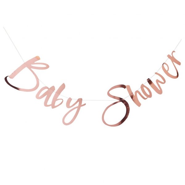 Backdrop - Baby shower - Ros�guld