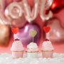Cake picks - R�da hj�rtan - 6 st