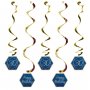 Girlanger 30 �r Marinbl� & Guld