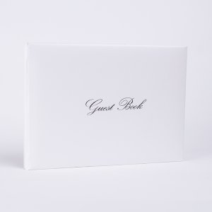 G�stbok - Vit/Silver