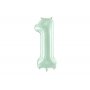 Sifferballong 0-9, pastellf�rgad gr�n 72cm