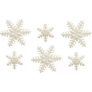 Sockerdekorationer - Snöflingor - Vita - 9-pack Sockerdekorationer - Snöflingor - Vita - 9-pack