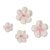 Sockerdekorationer - Mixade blommor - Rosa/Vit - 36 st