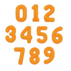 Ballongsiffra - Neon Orange - 86 cm