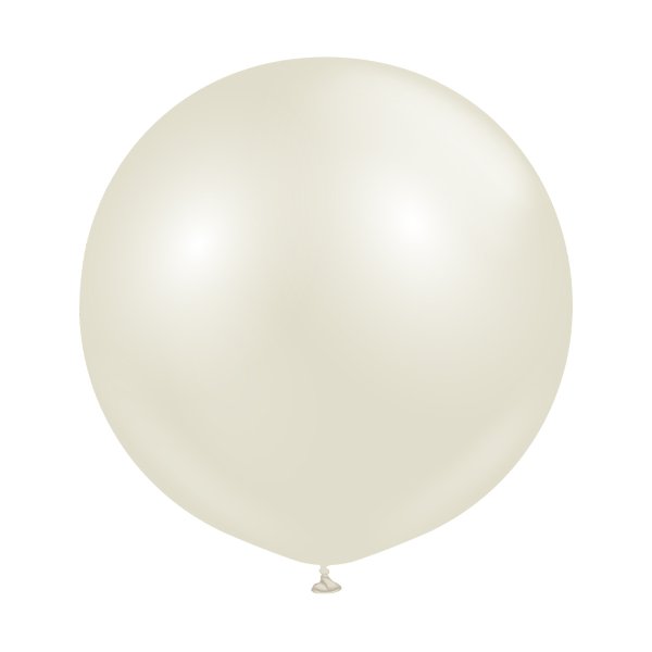 Ballonger enf�rgade - Premium 60 cm - Aura Ivory White - 2-pack