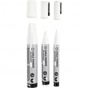 Chalkmarker - Vit - 3-pack