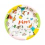 Papperstallrikar med Pippi L�ngstrump,