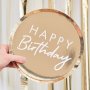 Papptallrikar - Happy Birthday - Guldmetallic - 8-pack