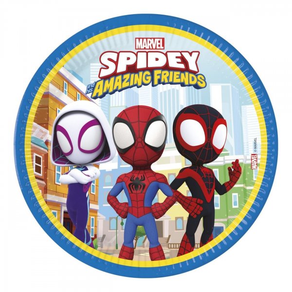 Papptallrikar - Spidey & his amazing friends - 23 cm - 8-pack