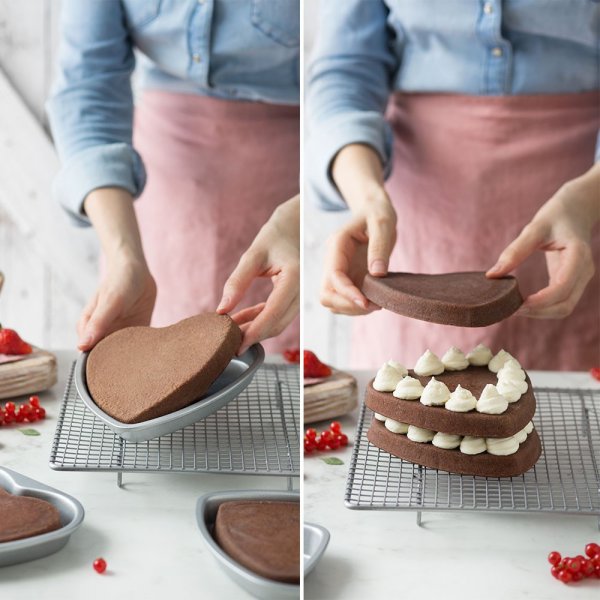 Bakform - Layer Cake - 5 hjärtformade formar - 15 cm Bakform - Layer Cake - 5 hjärtformade formar - 15 cm