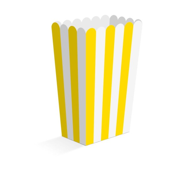 Snackaskar - Gula - 6,3�4,4�13,5 cm - 8-pack