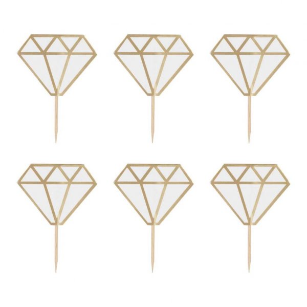 Cake Picks - Diamanter - 6-pack Cake Picks - Diamanter - 6-pack