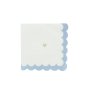 Servetter med hj�rtan - Stormbl� - 16-pack