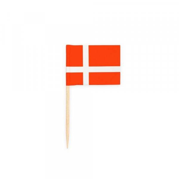 Partypicks - Danmark - R�d/vit - 50-pack