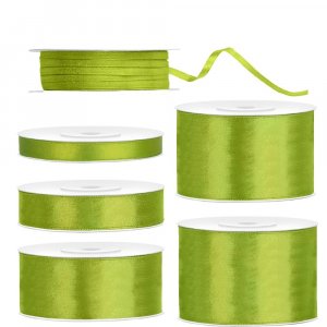 Satinband - �ppelgr�nt - 25 meter