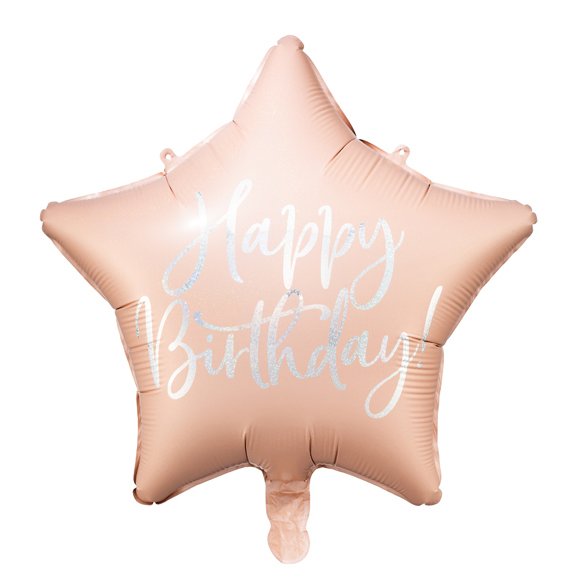 Folieballong - Happy Birthday - Rosa/Iridescent Folieballong - Happy Birthday - Rosa/Iridescent
