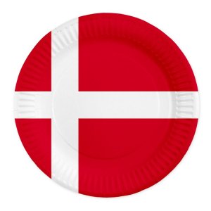 Papptallrikar - Danmark - 23 cm - 8-pack