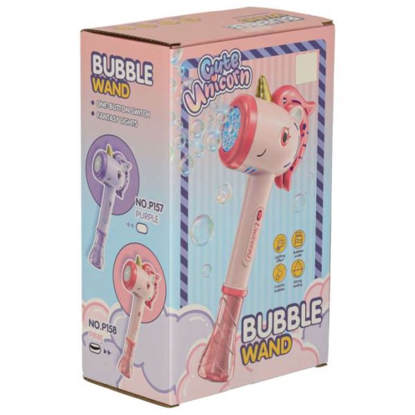 Såpbubbelmaskin Enhörning med ljus och ljud 32 x 14,5 cm - Inkl. 100 ml såpbubblor Såpbubbelmaskin Enhörning med ljus och ljud 32 x 14,5 cm - Inkl. 100 ml såpbubblor