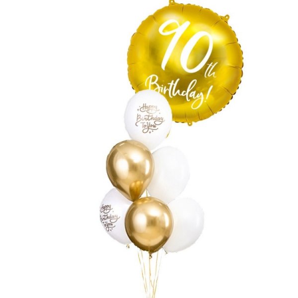 Ballongbukett Guld 90 �r