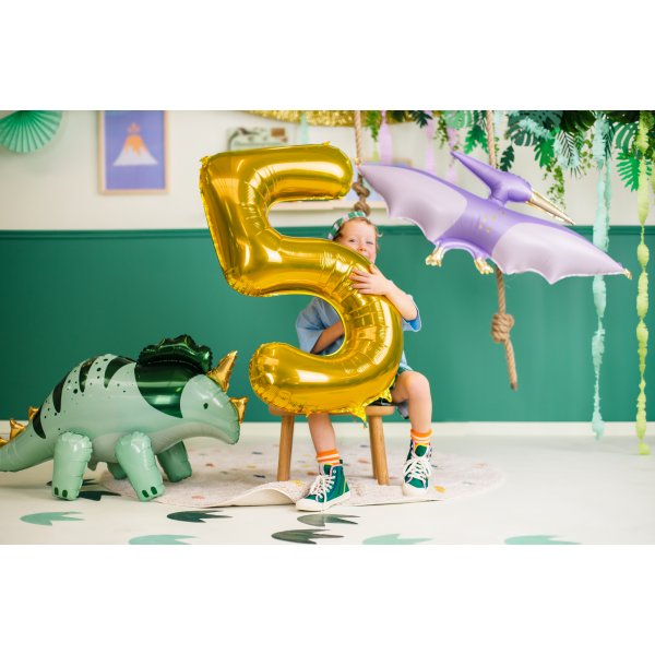 Sifferballong - Guld - 86 cm