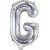 Bokstavsballonger - Silver - 35 cm - Bokstav: G
