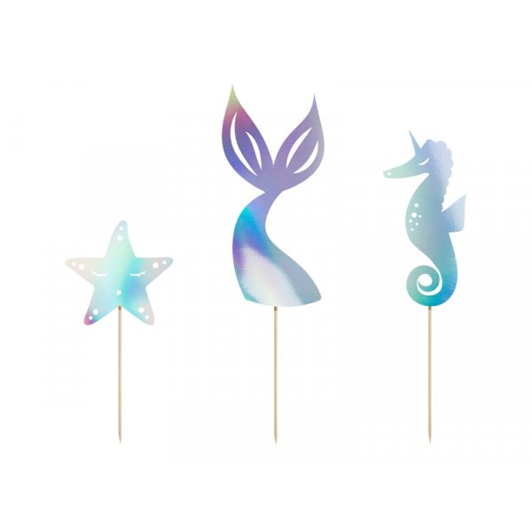 Trtdekorationer - 3-pack - Mermaid Party