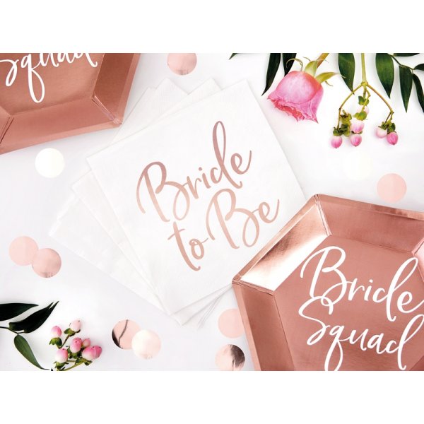 Servetter - Bride to be - Roséguld - 20-pack Servetter - Bride to be - Roséguld - 20-pack