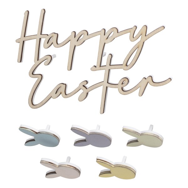 Cake topper / Mirror topper - Happy easter - Tr�