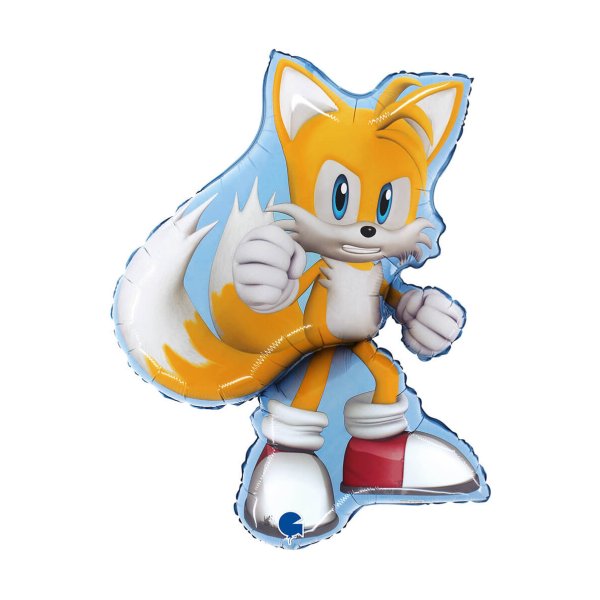 Folieballong - Sonic - Tails - Shape - 66 cm Folieballong - Sonic - Tails - Shape - 66 cm