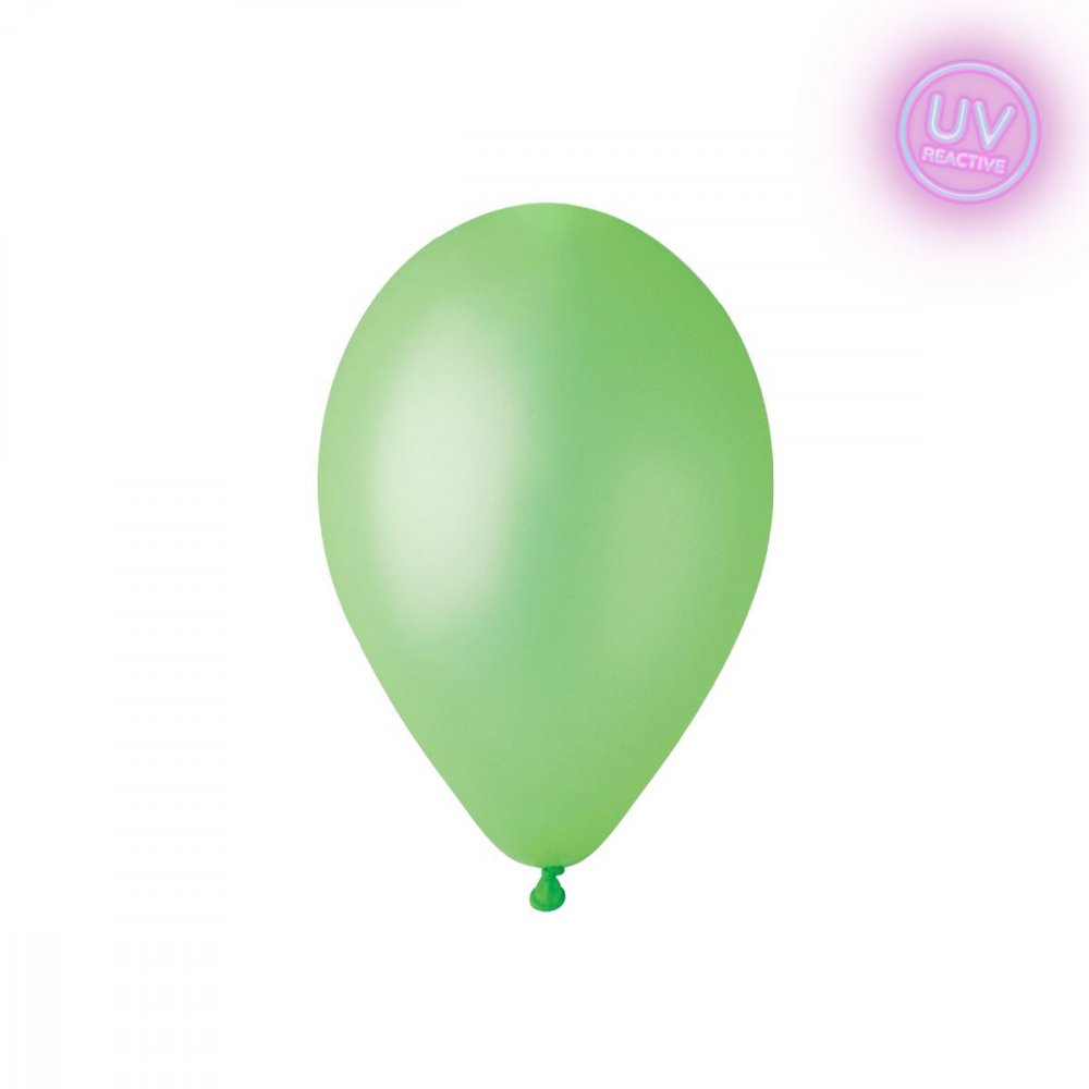Latexballonger – Neon Grön – UV Glow – 28 cm – 100-pack – Pastell, Enfärgade ballonger, Ballonger