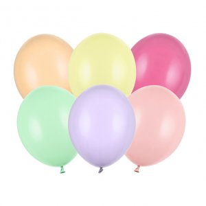 Enfärgade ballonger -Premium 27 cm - Pastellmix Matt - 100-pack