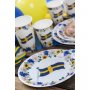 Papperstallrikar Svenska Flaggan Blommor