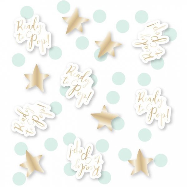 Konfetti - Ready to pop - Mint/Guld