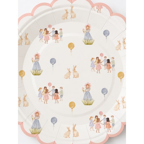 Papptallrikar - Garden Party - Lavenders Blue - 17 cm - 8-pack