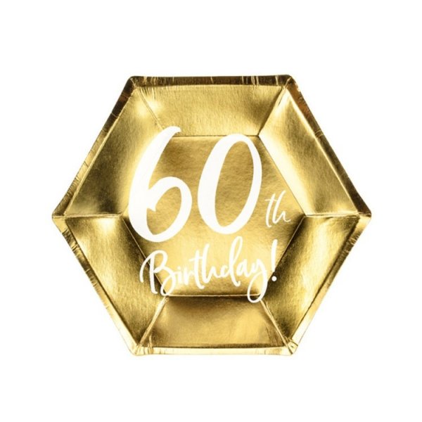 Pappersassietter 60 �r Guld