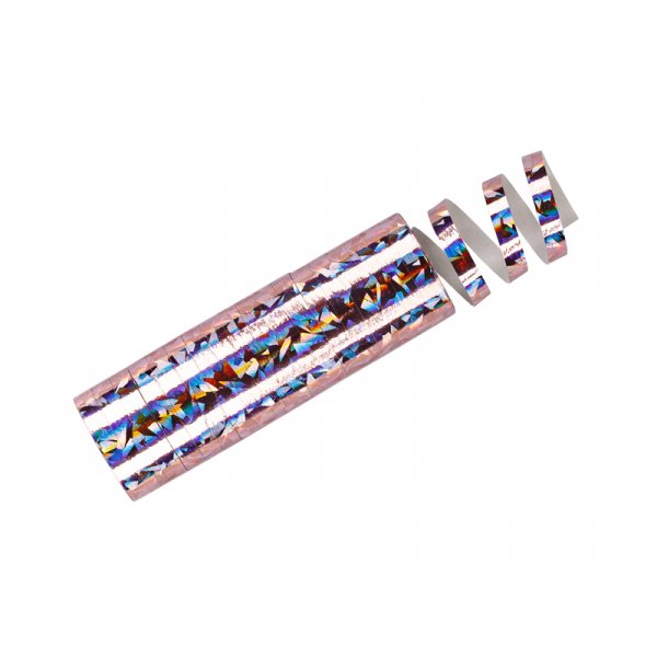 Holografiska streamers - Ljusrosa - 3,8m