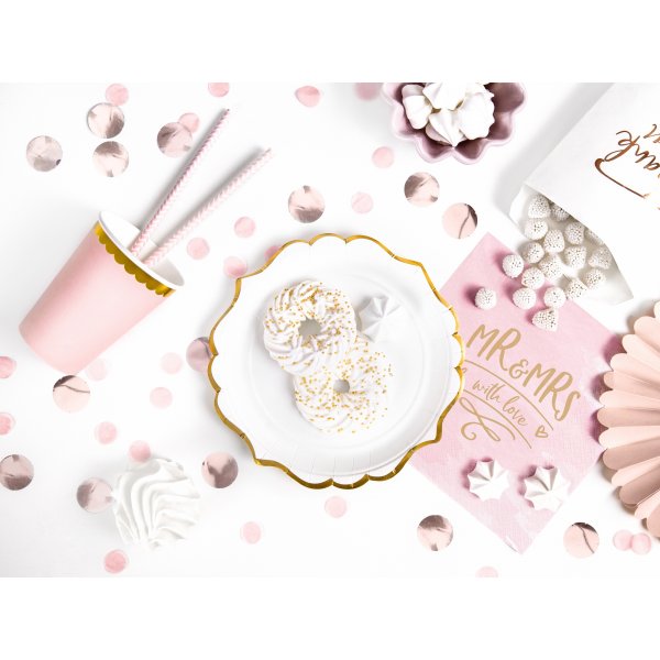 Desserttallrikar - Vita med guldkant - 6-pack Desserttallrikar - Vita med guldkant - 6-pack