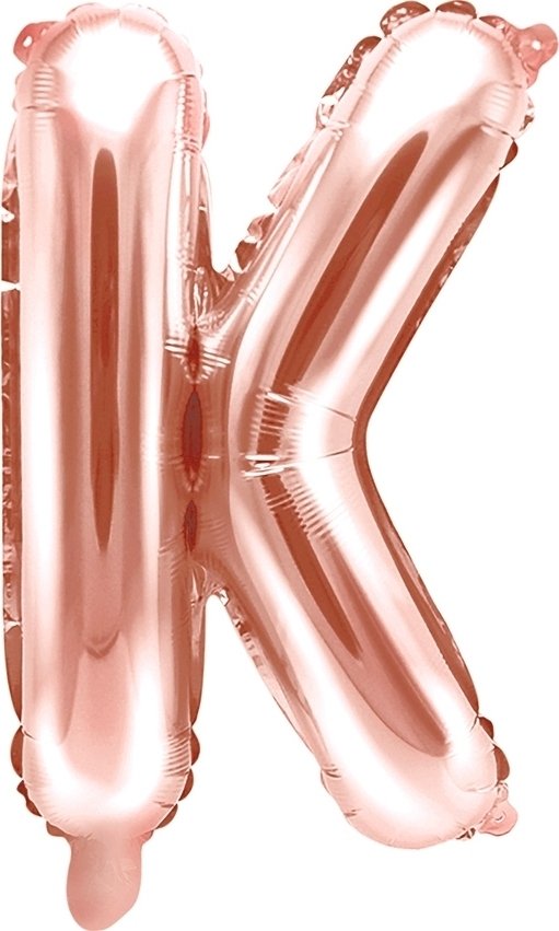 Bokstavsballonger – Roséguld – 35 cm – Bokstav: K – Bokstavsballonger, Ballonger
