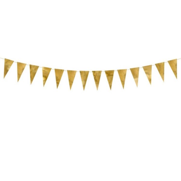 Flaggirlang Mini Guld