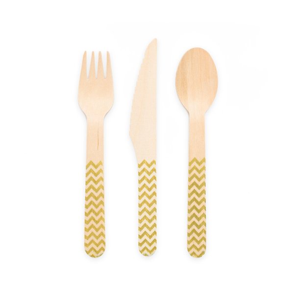 Tr�bestick - Guld - 18-pack / 6 kuvert