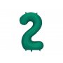 Sifferballong - Bottle Green - 86 cm - Siffra: 2
