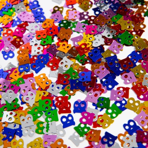 Bordskonfetti - Siffra 18 - Färgmix Metallic - 14 gram Bordskonfetti - Siffra 18 - Färgmix Metallic - 14 gram