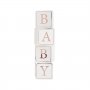 Stora klossar - BABY - Vit/Rosguld