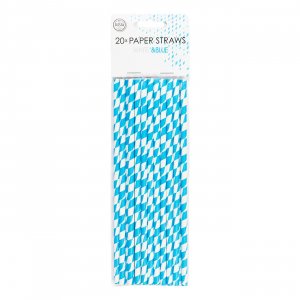 Papperssugr�r - Oktoberfest - Bl�/Vit - 20-pack