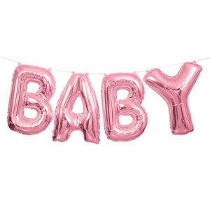 Ballonggirlang - Baby - Ljusrosa