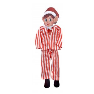 Nissetillbehör - Elf on the Shelf - Pyjamas - Röd/Vit Nissetillbehör - Elf on the Shelf - Pyjamas - Röd/Vit