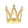 Cake Topper - Liten - Krona - Guld m silverkristaller - 3 cm Cake Topper - Liten - Krona - Guld m silverkristaller - 3 cm