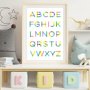 Poster - LETTERS - Färgglad - Storlek: A4 (210 x 297mm)