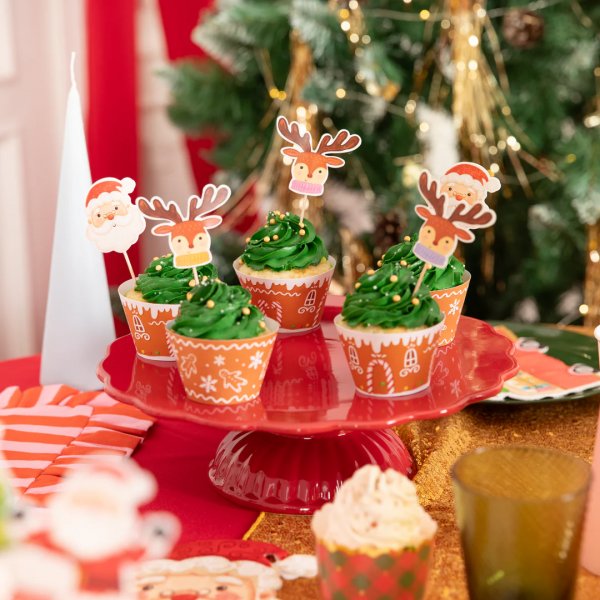 Cakepicks - Tomte och ren - 10-pack Cakepicks - Tomte och ren - 10-pack