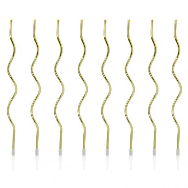 Trtljus - Swirl - Guldmetallic - 8-pack